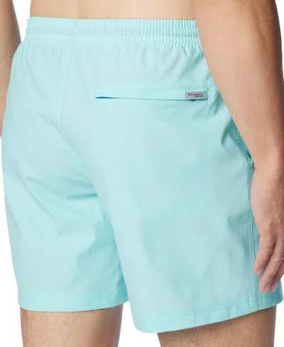 Columbia Men's Performance Rambler Logo Swim Trunks In Gulf Stream