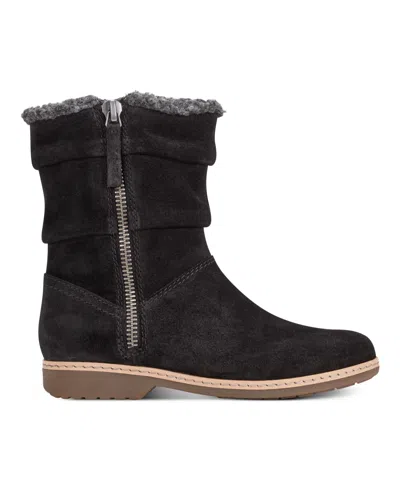 Earth Women's Hyland Cozy Water Repellent Boots In Black Suede