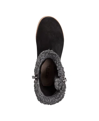 Earth Women's Hyland Cozy Water Repellent Boots In Black Suede