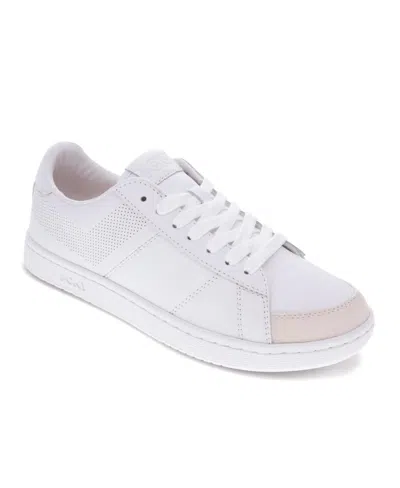 Pony Mens M-pro Low Perf Genuine Leather And Suede Premium Lace Up Athletic Sneaker Shoe In White