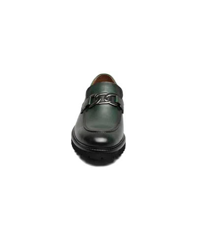 Stacy Adams Men's Hale Moc Toe Bit Slip On Loafer In Green