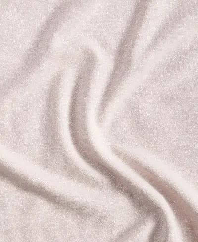 On 34th Women's Short-sleeve Solid Shine Top, Created For Macy's In Pale Pink
