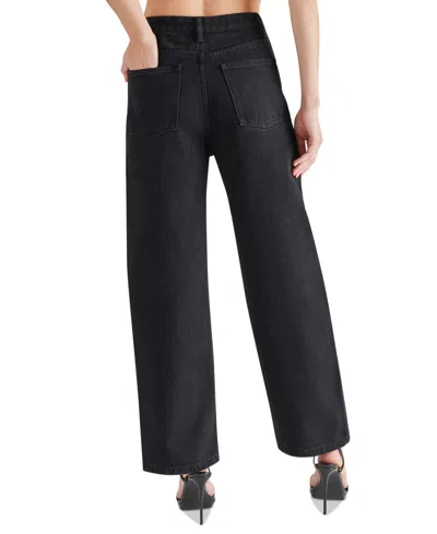 Steve Madden Taylor Rhinestone Trim Pants In Black
