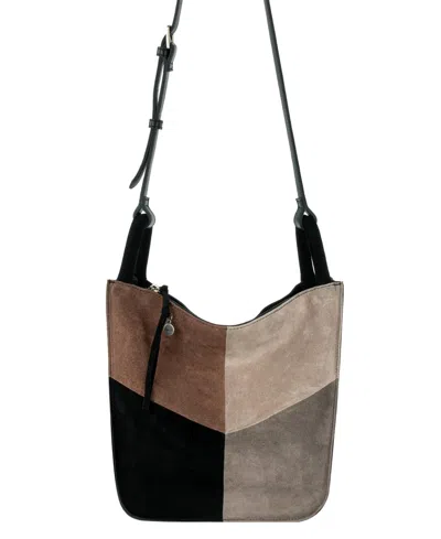 The Sak Los Feliz Leather Crossbody Bag In Neutral Suede Block