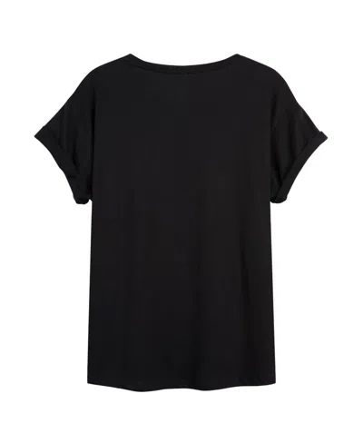 Hybrid Apparel Juniors Trendy Wicked Glinda Graphic Oversized T-shirt In Black