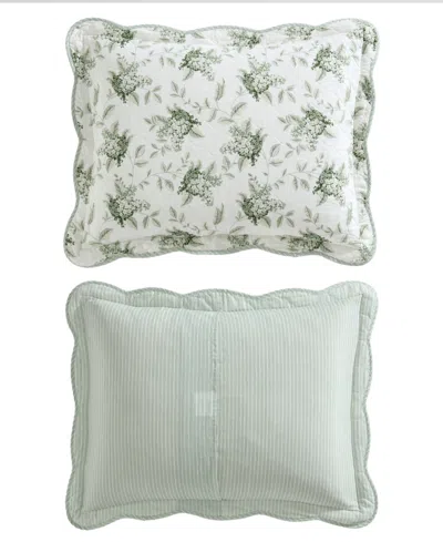 Laura Ashley Portland Floral Reversible 3-pc. Quilt Set, King In Green