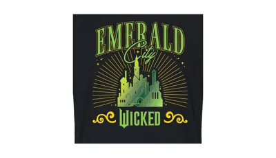 Hybrid Apparel Trendy Plus Size Wicked Emerald City Graphic Crew Neck T-shirt In Black