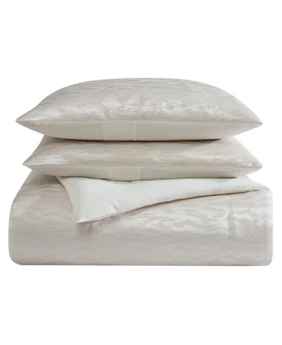 Vera Wang Closeout!  Illusion Textured 3-pc. Duvet Cover Set, Queen In Porcelain