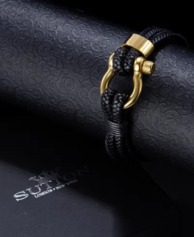 Rhona Sutton Screw Lock Gold Buckle Stainless Steel Bracelet In Gold