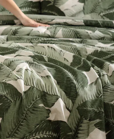 Tommy Bahama Home Vintage Palms Reversible 3-pc. Comforter Set, Full/queen In Jungle Green