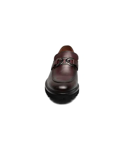 Stacy Adams Men's Hale Moc Toe Bit Slip On Loafer In Bordeaux