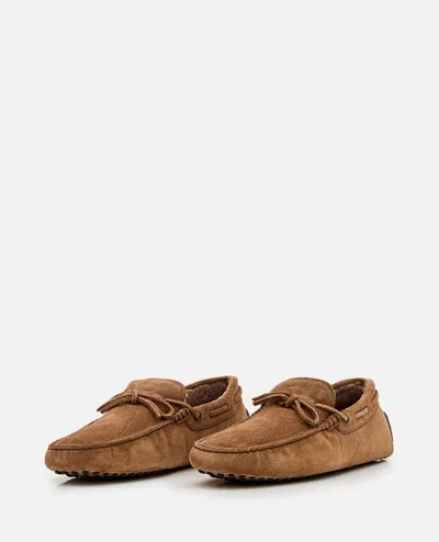 Tod's Suede Loafers In Brown