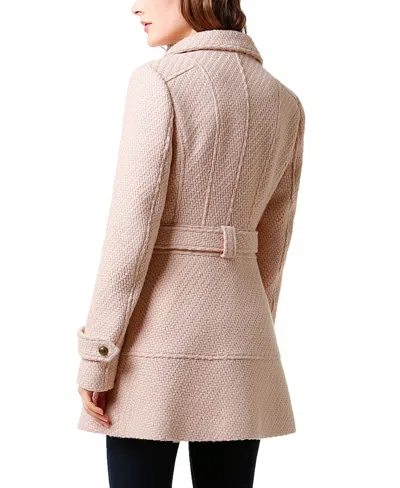 Kimi & Kai Women's Belted Boucle Wool Trench Coat In Blush