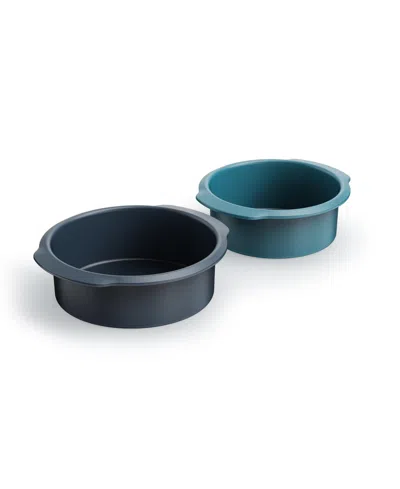Joseph Joseph 2-piece Non-stick Round Cake Pan Set In Blue