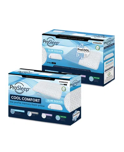 Prosleep Cool Comfort Memory Foam Low-profile Pillow, King, Exclusively At Macy's In White