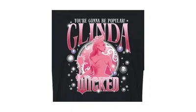 Hybrid Apparel Juniors Trendy Wicked Glinda Graphic Cropped T-shirt In Black