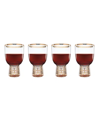 Lenox Tuscany Classics Gold Frost Wine Glasses, Set Of 4 In Clear
