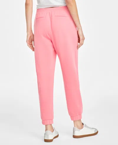 On 34th Women's Tapered Fleece Jogger Pants, Created For Macy's In Strawberry Ice