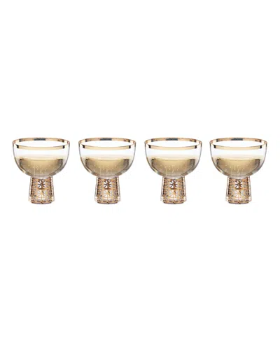 Lenox Tuscany Golden Frost Coupe Glasses, Set Of 4 In Clear
