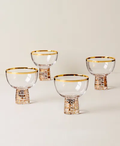 Lenox Tuscany Golden Frost Coupe Glasses, Set Of 4 In Clear