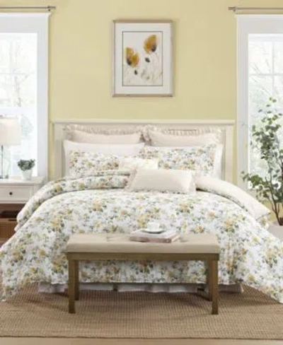 Laura Ashley Roses Reversible Comforter Sets In Gold,green