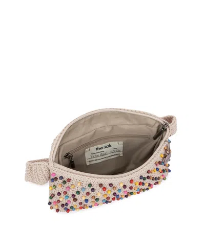 The Sak Caraway Small Belt Bag In Ecru Multi Beads