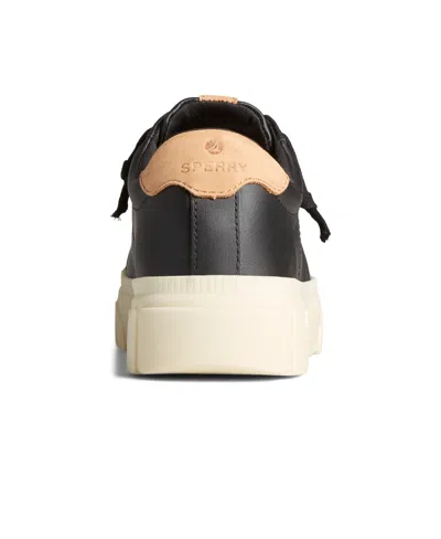 Sperry Women's Winslow Round Toe Sneakers In Smooth Black