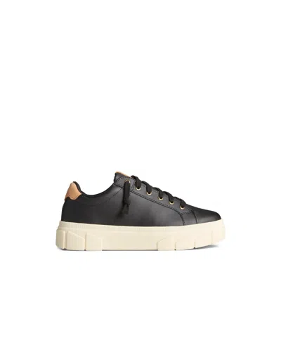 Sperry Women's Winslow Round Toe Sneakers In Smooth Black