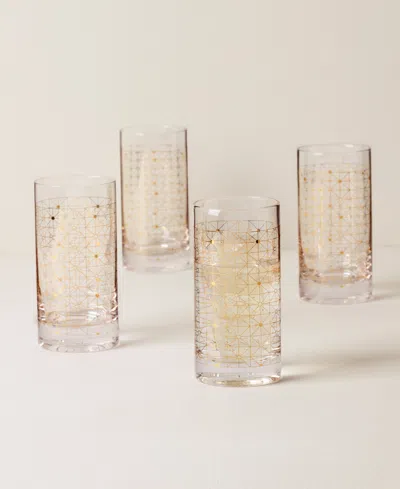 Lenox Tuscany Golden Dust Double Old-fashioned Glasses, Set Of 4 In Clear