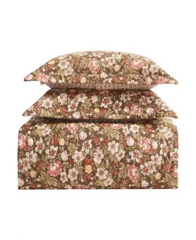 Laura Ashley Marta Reversible 2-pc. Quilt Set, Twin In Smoke Brown