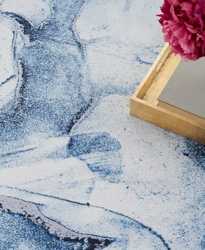 Inspire Me! Home Decor Daydream Washable Ddr01 3'11"x5'11" Area Rug In Ivory,blue