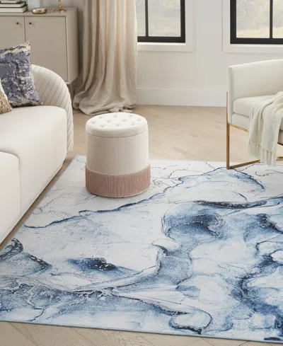 Inspire Me! Home Decor Daydream Washable Ddr01 3'11"x5'11" Area Rug In Ivory,blue