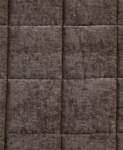Vera Wang Chenille Box Solid 3-pc. Quilt Set, Queen In Chocolate Brown