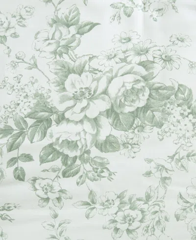 Laura Ashley Toile Delight Reversible 7-pc. Comforter Set, Full/queen In Mist Green
