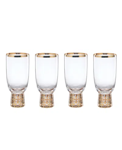 Lenox Set Of 4 Tuscany Classics Frost All-purpose Glasses In Clear