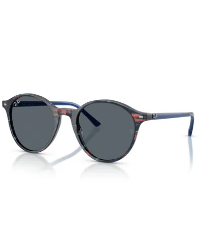 Ray Ban Ray-ban Bernard Round Sunglasses, 53mm In Transparent Shade Fantasy Blue