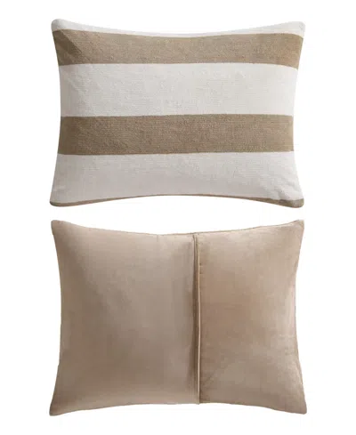 Nautica Lawndale Twill Plush Comforter Set In Almond,camel