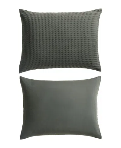Kenneth Cole New York Solid Waffle 3-pc. Duvet Cover Set, King In Forest Green