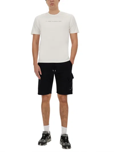 C.p. Company C.p.company T Shirt With Logo In White