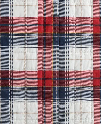 Nautica Rosedale Reversible 2 Piece Quilt Set, Twin In Red Sail,navy