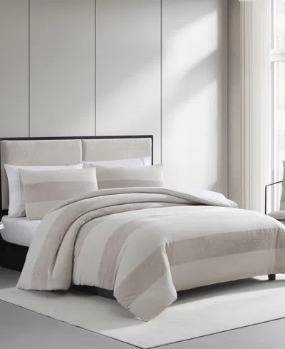 Vera Wang Chenille Waffle Stripe 3-pc. Comforter Set, King In Moonlight