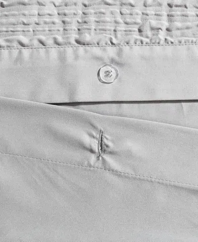Kenneth Cole New York Serenity Wavy Lines Embossed 3-pc. Duvet Cover Set, King In Pewter