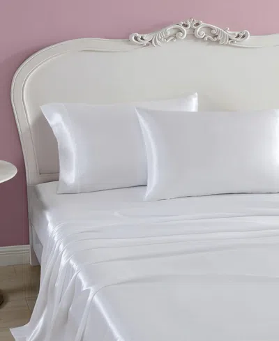 Betsey Johnson Satin 4-pc. Sheet Set, King In Pearl White
