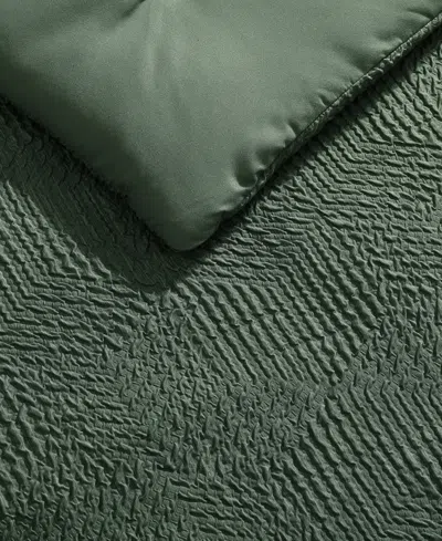 Nautica Point Harbor Embossed 3- Pc. Comforter Set, King In Fern Green