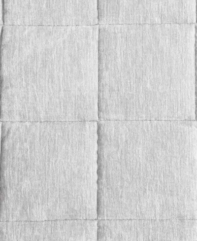 Vera Wang Chenille Box Solid Quilt Sets In Silver Grey