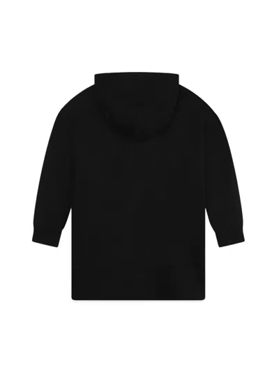 Dkny Hooded Long-sleeve Dress In Black