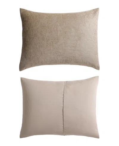 Kenneth Cole New York Banks Velvet 3-pc. Comforter Set, Full/queen In Mink Brown