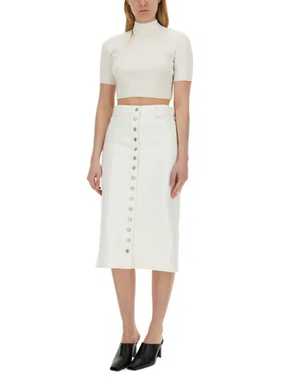 Courrèges Courregès Crop Top In White