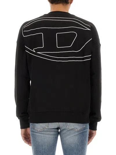 Diesel S-rob-megoval-d Sweatshirt In Black