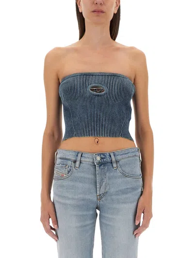 Diesel Blue M-clarksvillex-c Bandeau Top In Multicolor